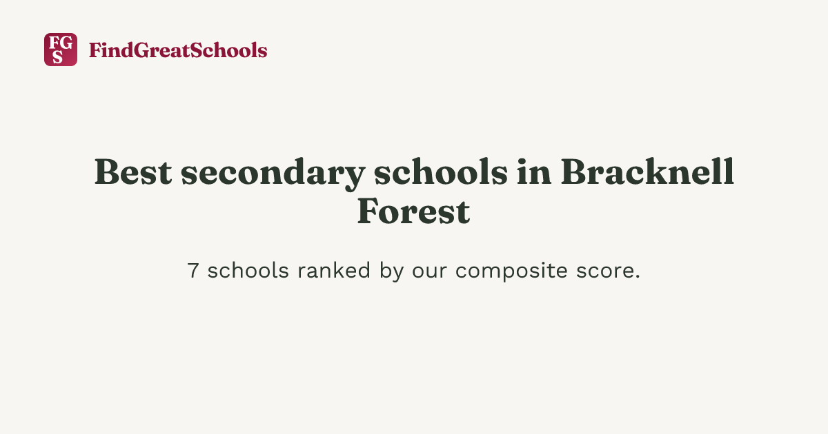 Best secondary schools in Bracknell Forest 2026 — Ofsted, GCSE results